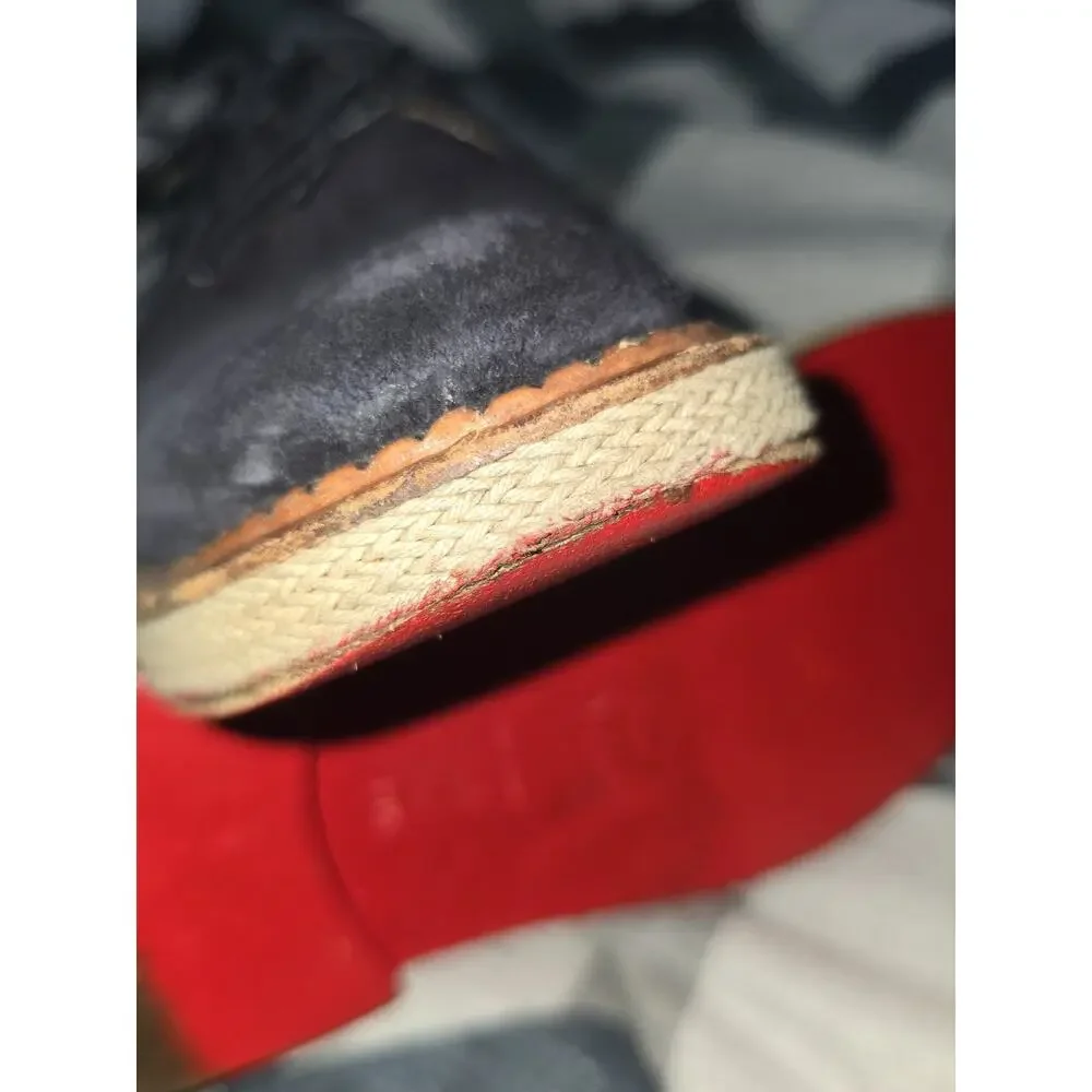 Christian Louboutin Men’s Blue Suede Lace-Up Oxford Dress Shoes EU 39.5